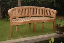 Load image into Gallery viewer, Curve 3 Seater Bench Extra Thick Wood